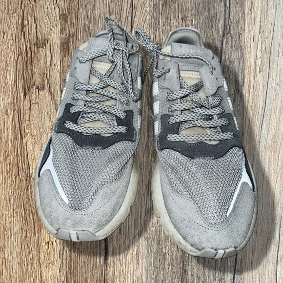 adidas nite jogger sneakers in gray - size 8 - Picture 1 of 13